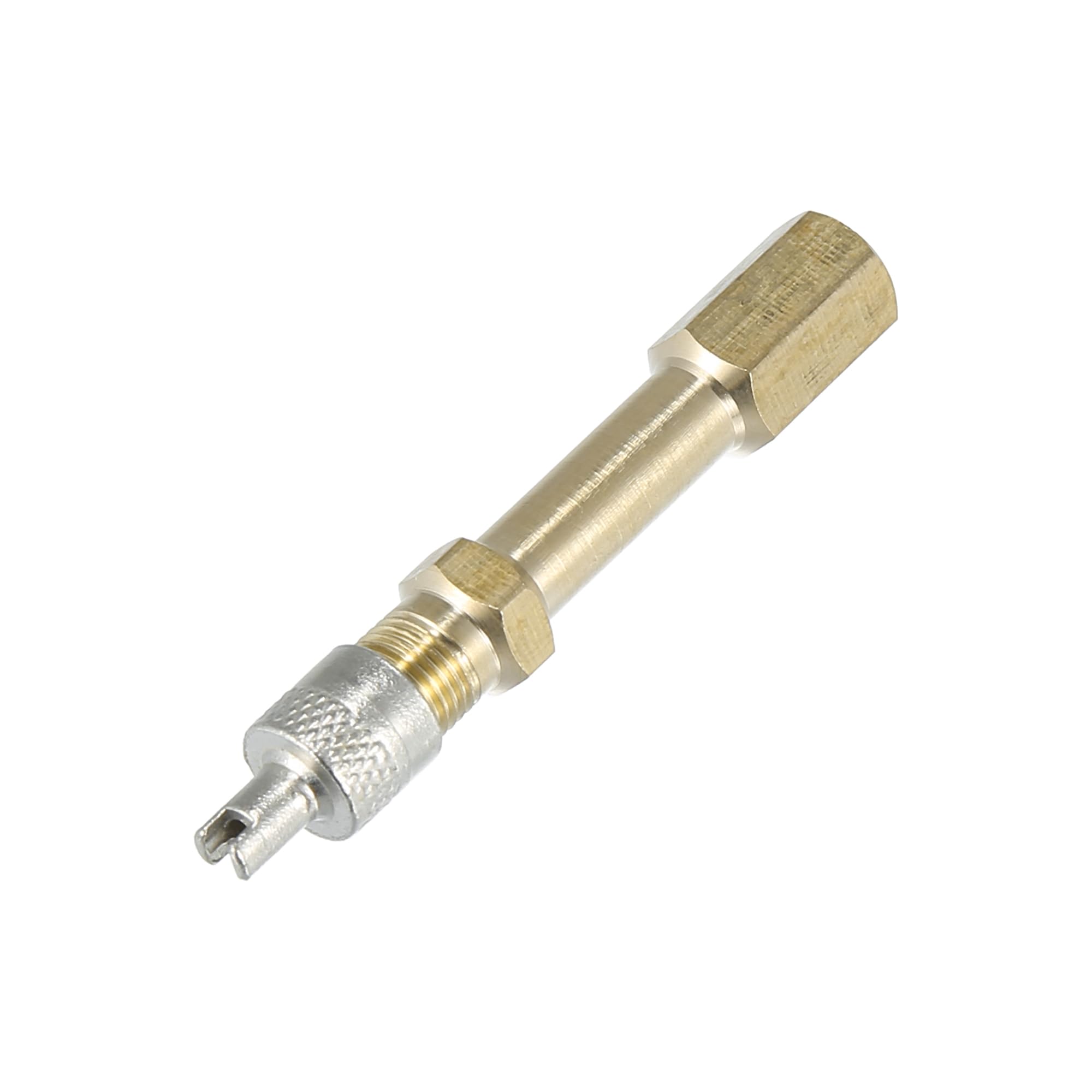 X AUTOHAUX 50mm/1.97" Long Brass Tire Valve Extension for Car