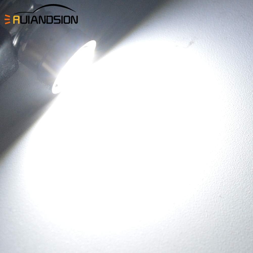 Ruiandsion 4pcs 6V E10 LED Bulb 3030 3SMD White LED Replacement Bulb Upgrade for Headlamps Flashlights Torch Light,Negative Earth