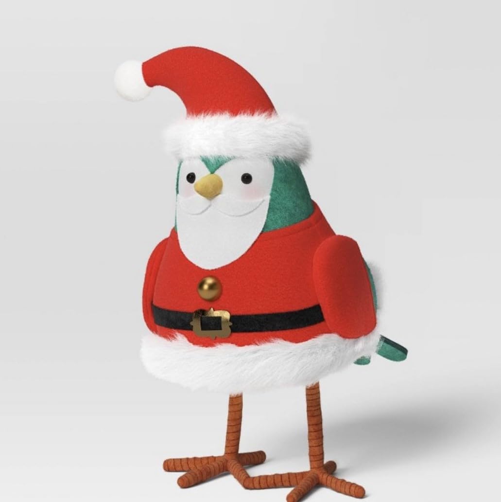 Amazon.com: Featherly Friends Santa Bird Dapper Figurine Silver