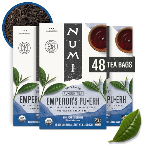 Numi Organic Emperor's Pu-erh Tea, 48 Dark Tea Bags, High Caffeine image 5