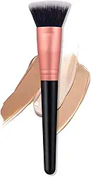 1 pincel de base portátil para líquido, creme e pó - polido, mistura e pincel facial