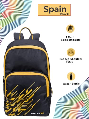 Image of Killer Spain Black Small Outdoor Mini Backpack 12L Daypack