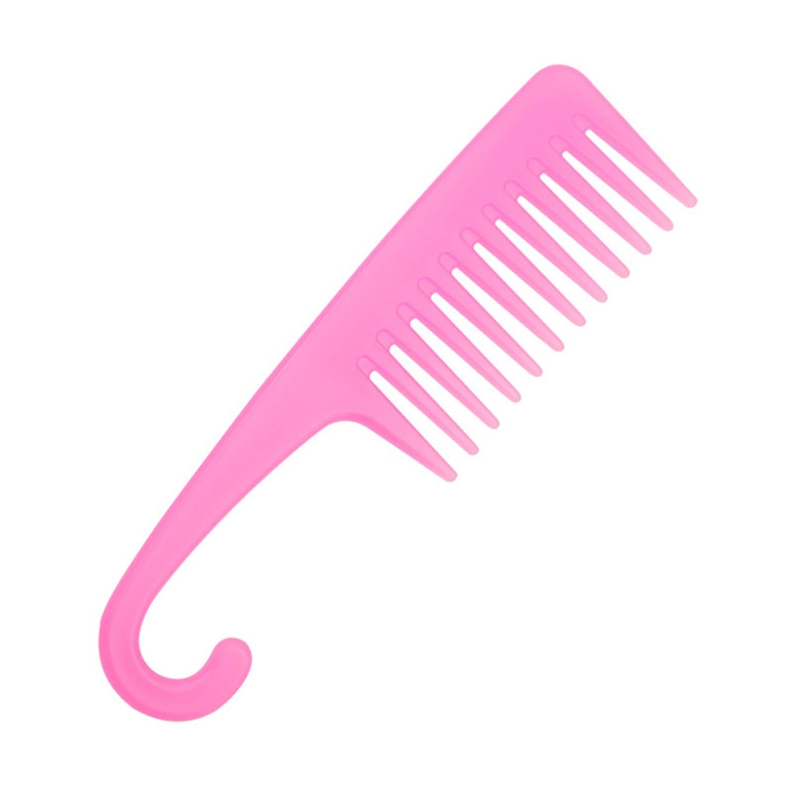 DieffematicSZ Grzebień Wide Tooth Comb Big Curl Hair Comb PP Plastic Curved Hook Big Tooth Comb