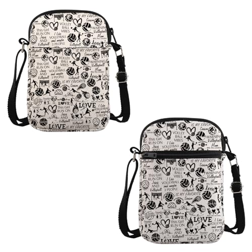 VAMSII Volleyball Lover Gift Volleyball Theme Crossbody Bag Volleyball Mom Travel Bag Volleyball Player Gift Volleyball Merch