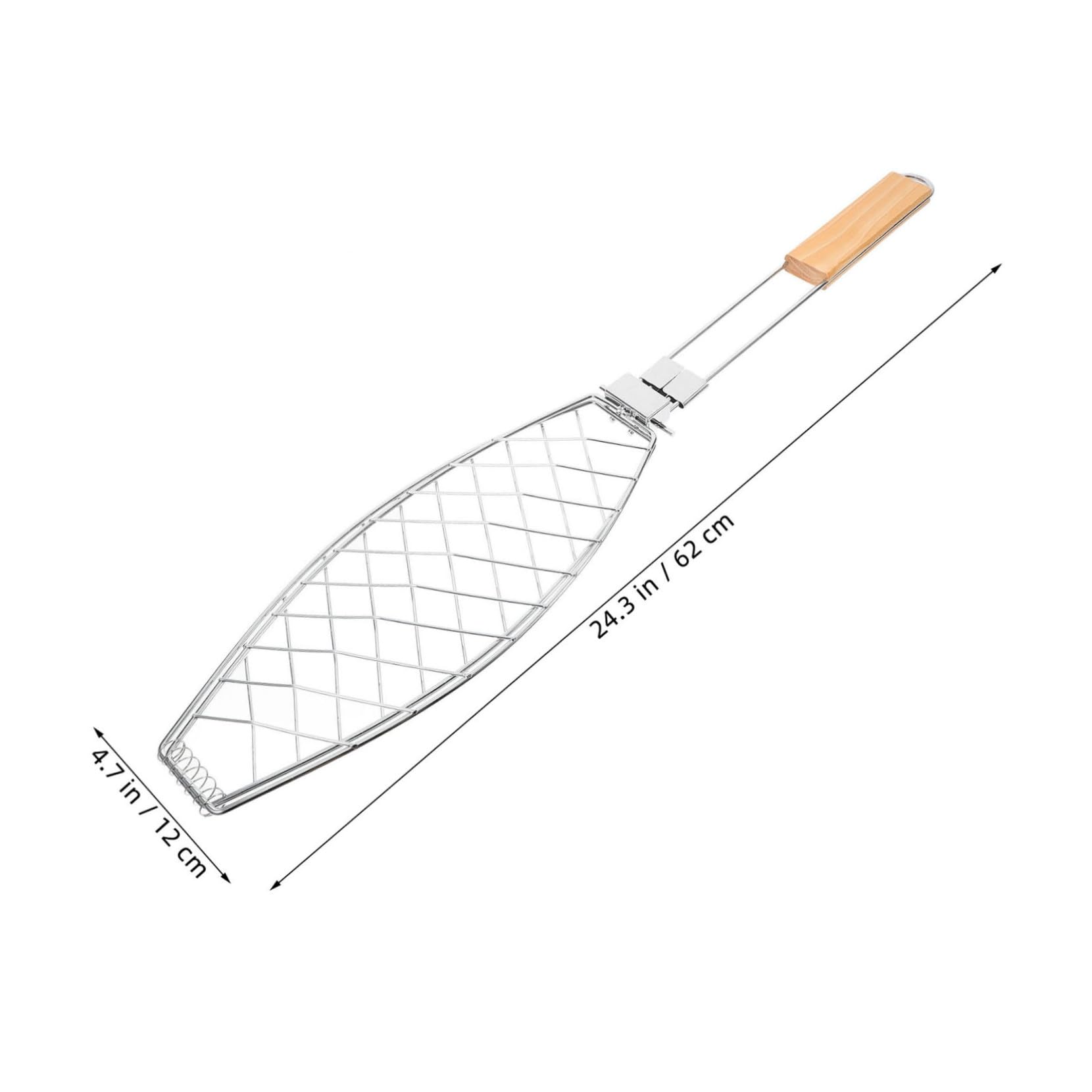 Juego de 2 cestas de acero inoxidable para parrilla de pescado, plegable, portátil, para cocinar al aire libre, perfecto para entusiastas de la barbacoa