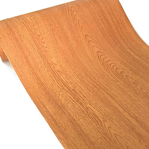 UPREDO Brown Wood Grain Adhesive Paper Wall Paper Vinyl Funitures