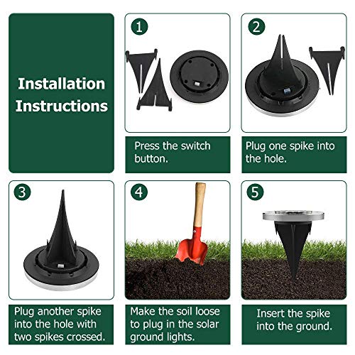 Solar Lights Outdoor， 2023 New Upgrade Disk Lights， Solar In-Ground Lights For Landscape Walkway Lawn Steps Decks, Led Lamps, Waterproof #TOP4