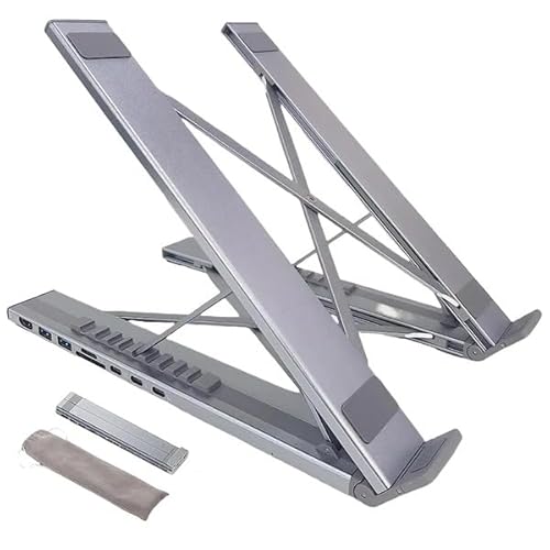 Sakerplus 8-in-1 USB-C Laptop Docking Station, Tablet Dock Station with