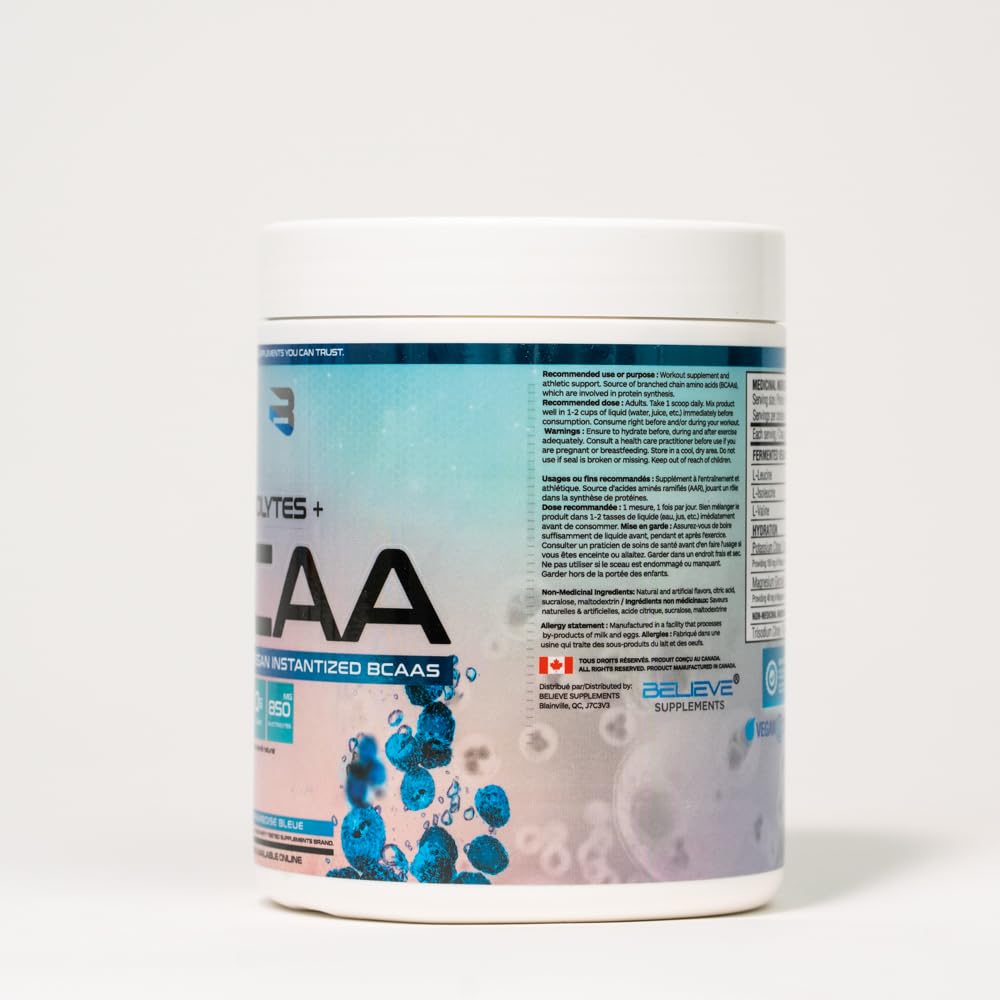 believe supplements bcaa l carnitine Believe Supplements Electrolytes+BCAA: Optimize Hydration and Muscle  Recovery with Branched-Chain Amino Acids and Essential Electrolytes