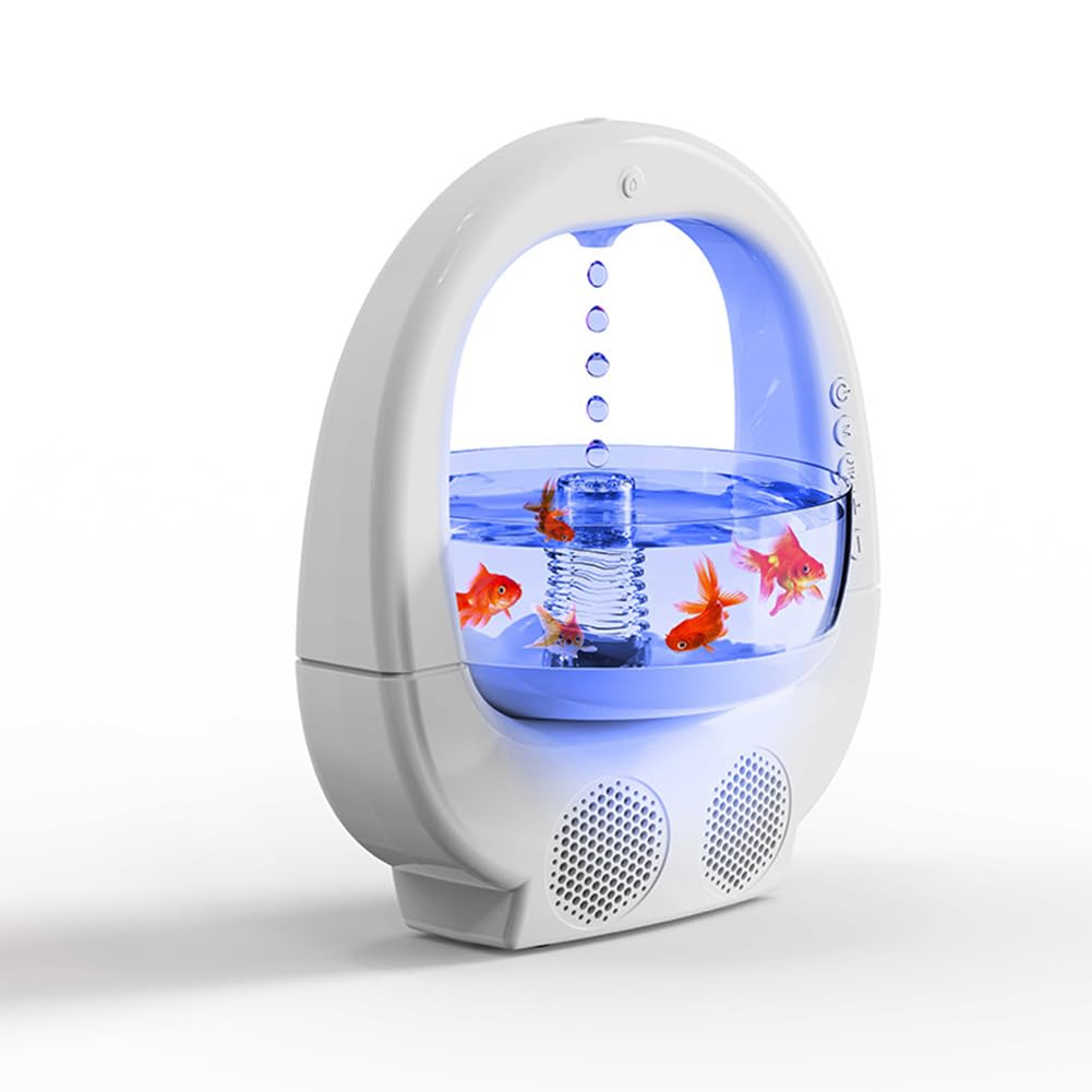 Difusor de aceites esenciales antigravedad 4 en 1, humidificador de aire compatible, humidificador de niebla fresca para acuario con luz LED multicolor para hogar, oficina, oficina
