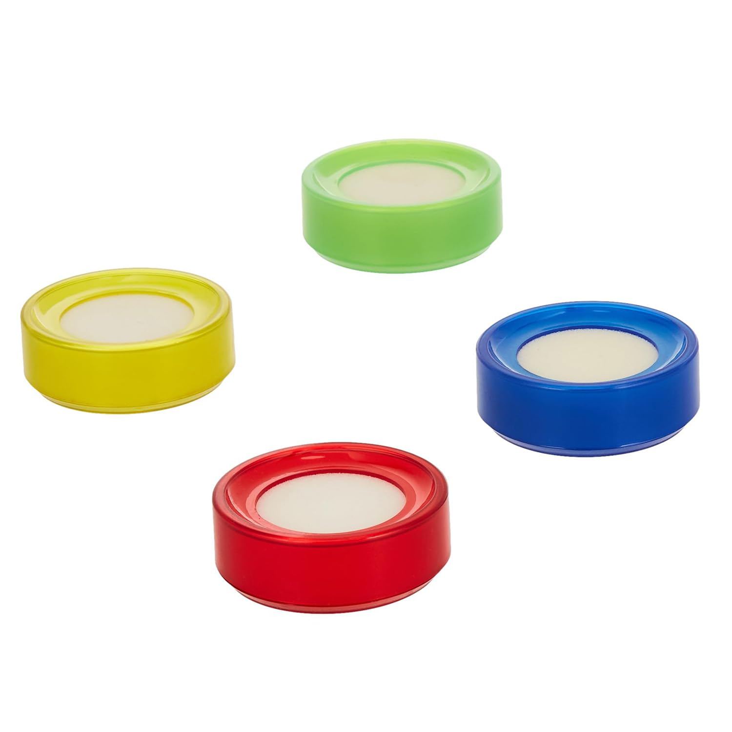 Amazon Basics Transparent Damper (Sponge Cup) | High-Quality Unbreakable Plastic | Pack of 4