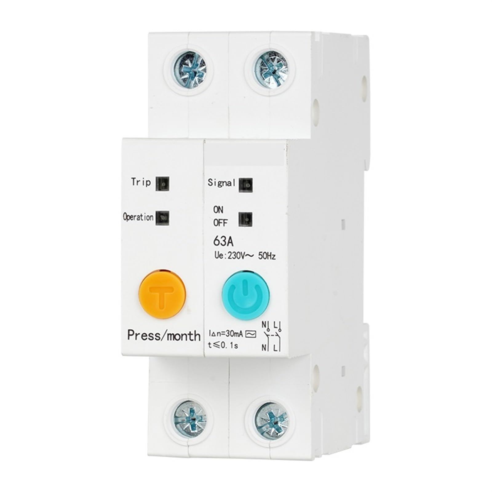 Disjoncteur WiFi intelligent avec protection contre le courant résiduel RCBO