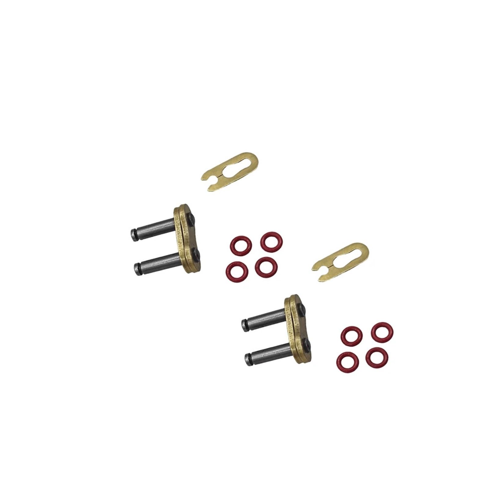 Catene per moto Maglie Set di guarnizioni per catene con O-ring per moto, adatti per catene da 428, 88-140 maglie, per quad, pit bike, go-kart, moto da cross, metallo.(428 Chain 140 Links)