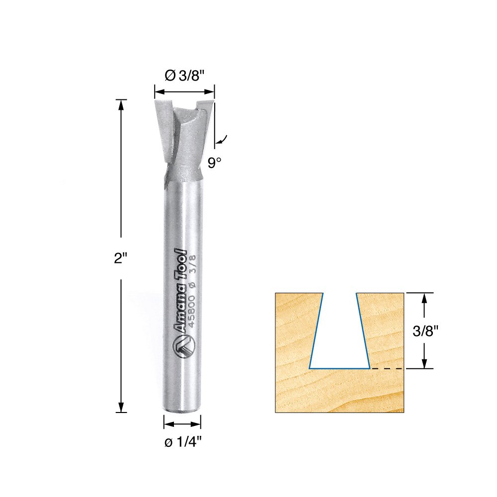 Router Bits 1/2 Shank Amana Tool - 45705 Carbide Tipped V-Groove