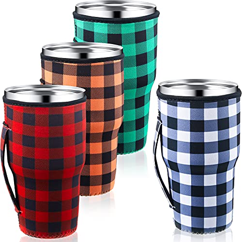 Manchons réutilisables en néoprène pour boissons | Lot de 4 - 2