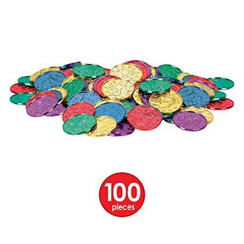 Plastic Coins (Asstd Colors) (100/Pkg) #TOP3