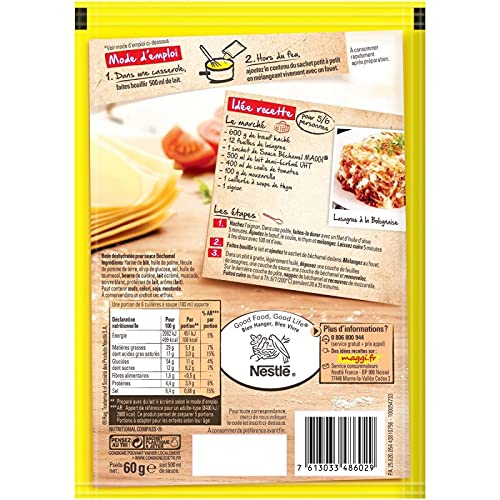 NESTLE MAGGI - Maggi Sauce Déshydratée Saveur À L'Ancienne Béchamel 60G - ( Lot De 4 )