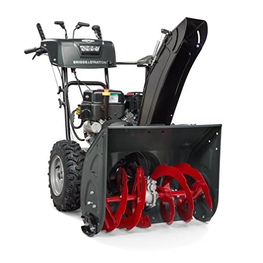 Briggs & Stratton 1024MDS Elite Series 24-Inch Dual-Stage Snow Blower with Dual-Trigger Steering, Heated Hand Grips, and Free Hand Control