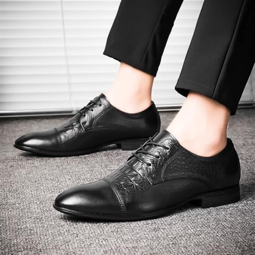 YZABEL Men's Dress Shoes Patent Leather Loafers Pointed Oxford Formal Business Tuxedo Shoes Men's Fashionable Dress Shoes3