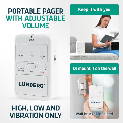 Image of Lunderg Wireless Early Alert Bed Alarm System for Elderly & Fall Prevention