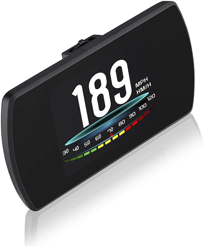 Arpenkin Car Head Up Display HUD P12 3 Inch OBD2 Over Speed Alarm LED Screen Projector Digital Speedometer Display Fuel Consumption Temperature Mileage Gauge Diagnostic Car On-Board Computer