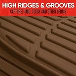 Motor Trend FlexTough Deep Dish All-Weather Floor Mats, Waterproof Trim-to Fit Mats for Cars, Trucks, SUVs - Universal Automotive Floor Liners, Car Accessories