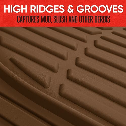 image for Motor Trend FlexTough Deep Dish All-Weather Floor Mats, Waterproof Tri