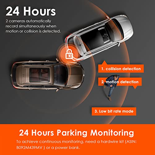 VANTRUE 4K Dash Cam Front and Inside with GPS, N2S Dual Dashcam for Car 2.5K + 2.5K, Taxi Car Camera Front and Rear with IR Night Vision, Dashboard Camera 24H Parking Mode, 512GB Max - Image 6