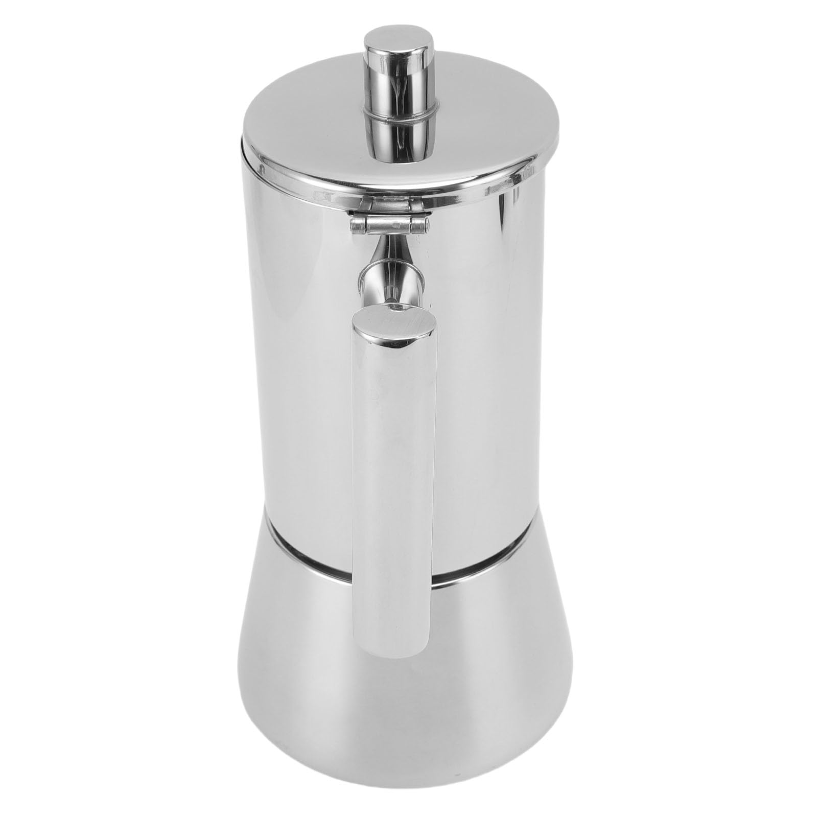 Naroote de Inducción de 6 Tazas, Máquina de Estufa de Acero Inoxidable, Olla Italiana para Reuniones de Fiesta en Casa, Apta para Todas las Placas, 7,9 Oz