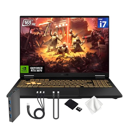 Image of ASUS TUF F16 16 inch WUXGA 165Hz Gaming Laptop, Intel i7-14650HX, NVIDIA GeForce RTX 5070 8GB, 16GB DDR5, 3TB Storage(2TB SSD&1TB Docking Station), Backlit Keyboard, IR Camera, Wi-Fi 6E, Win 11 Pro, Gray