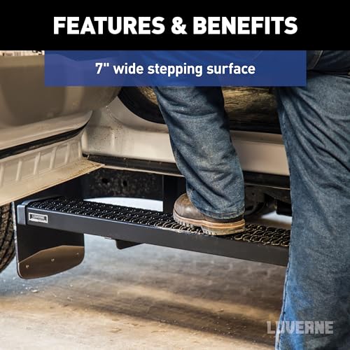 Estribo Luverne Grip Step negro aluminio 54 pulg lado pasajero miniatura 4