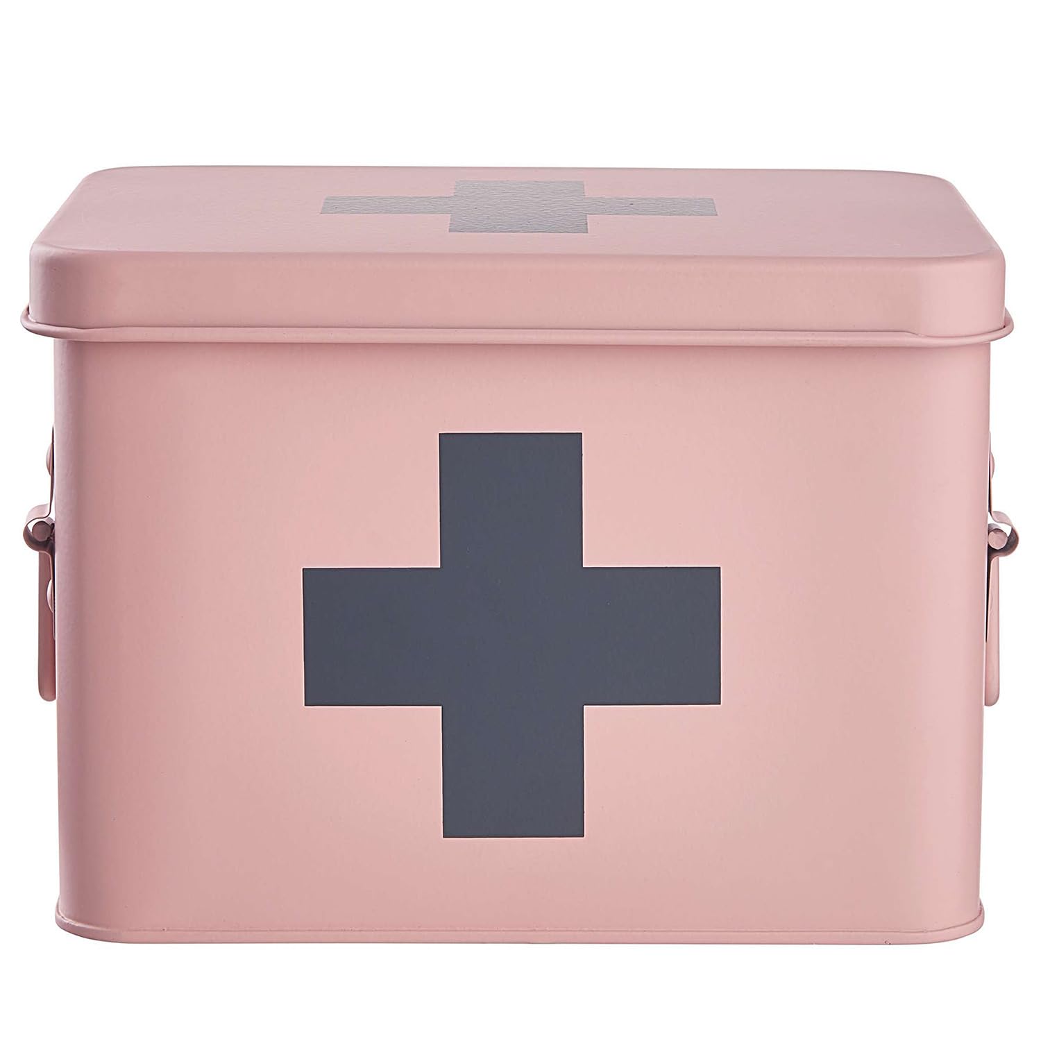 BUTLERS Medikamentenbox mit herausnehmbaren Fach MEDIC L22 x B16cm x H16 cm | Aufbewahrung und Organisation von Medikamenten | erste Hilfe Kasten und Hausapotheke