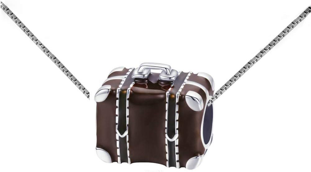 Helen de Lete Travelling Suitcase 925 Sterling Silver Collar Necklace