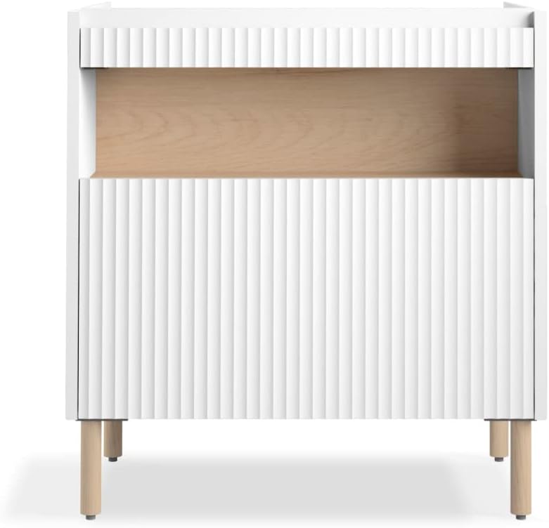 White Wall-Mounted Double Bathroom Vanity Cabinet