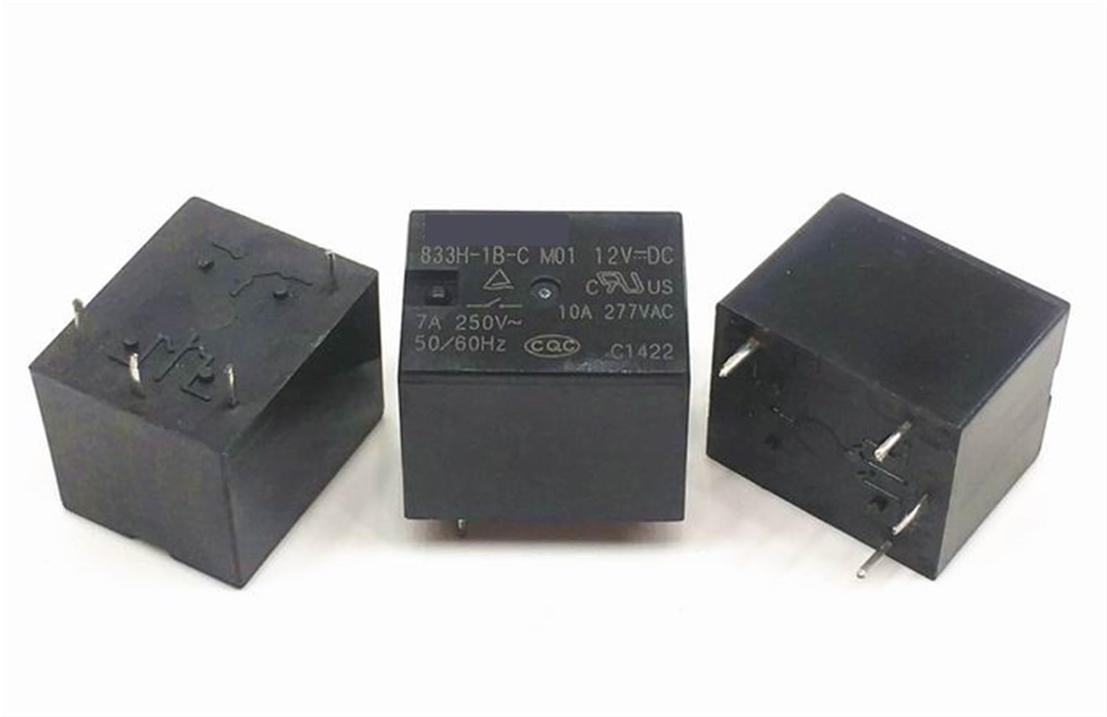 Relais 12VDC 4 broches KmoNo 833H-1B-C à haute capacité de commutation 10A