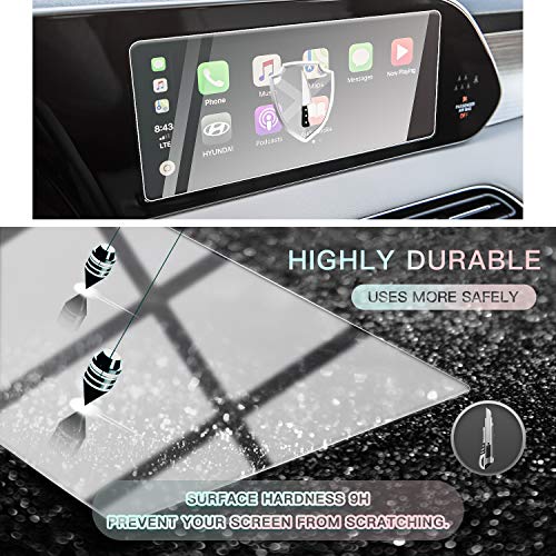 Image of CDEFG 2022 Palisade Screen Protector Center Control Navigation Touchscreen Protector for 2020 2021 2022 Palisade Tempered Glass HD Scratch Resistance (10.25 inch)