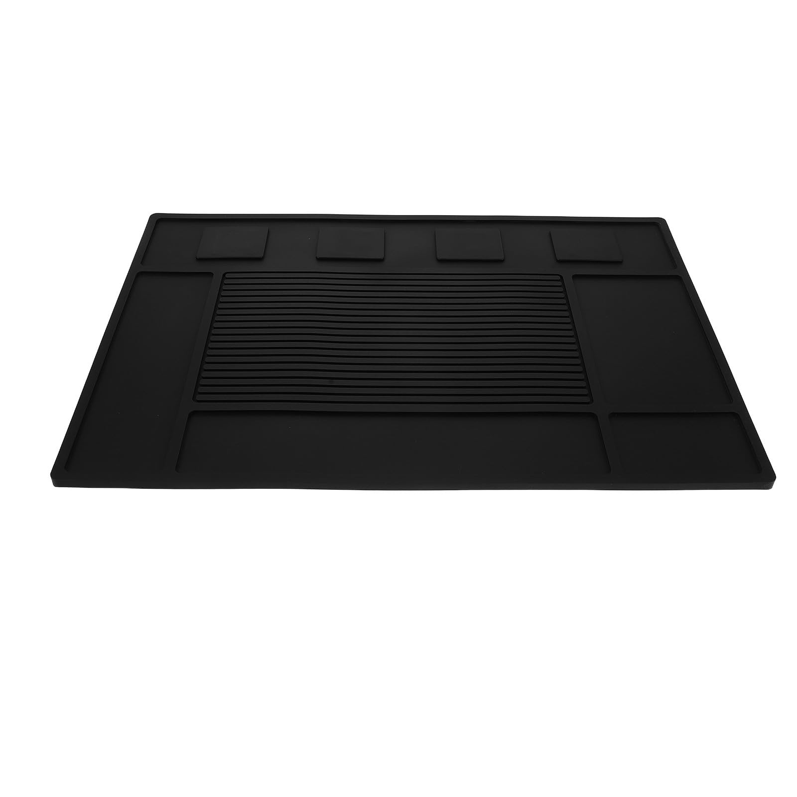 minkissy Magnetische Friseurmatte 45x30 Cm mit Rutschfester Oberfläche aus Hitzebeständigem Pvc für Haarschneidewerkzeuge und Werkzeuge im Salon Station Arbeitsbereich