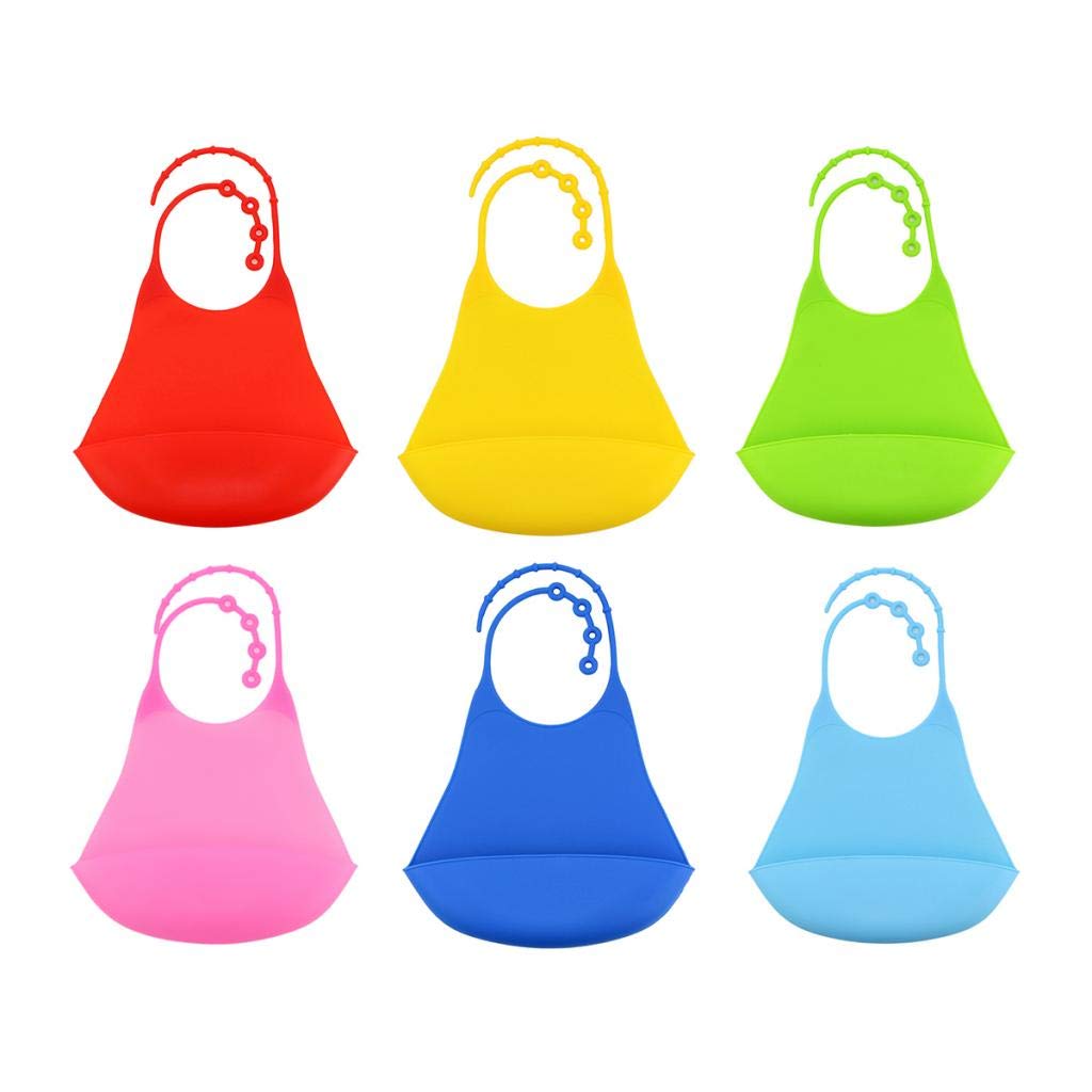 EXPORA Silicone Adult Bib Reusable Clothing Eating Mealtime Protector Yellow