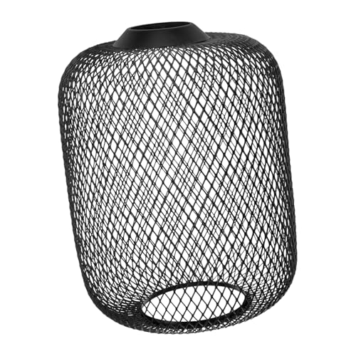 KOCKSHION メッシュデザイン鉄製ライトシェード 形マットブラック 屋内外用 インダストリアル風ランプカバー ダイニングバー店舗照明用灯傘