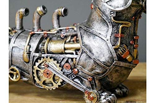 Steampunk Sausage Dog Miniature Dachshund Figure H: 18cm W: 31cm D: 9cm DI: 6582 steampunk buy now online
