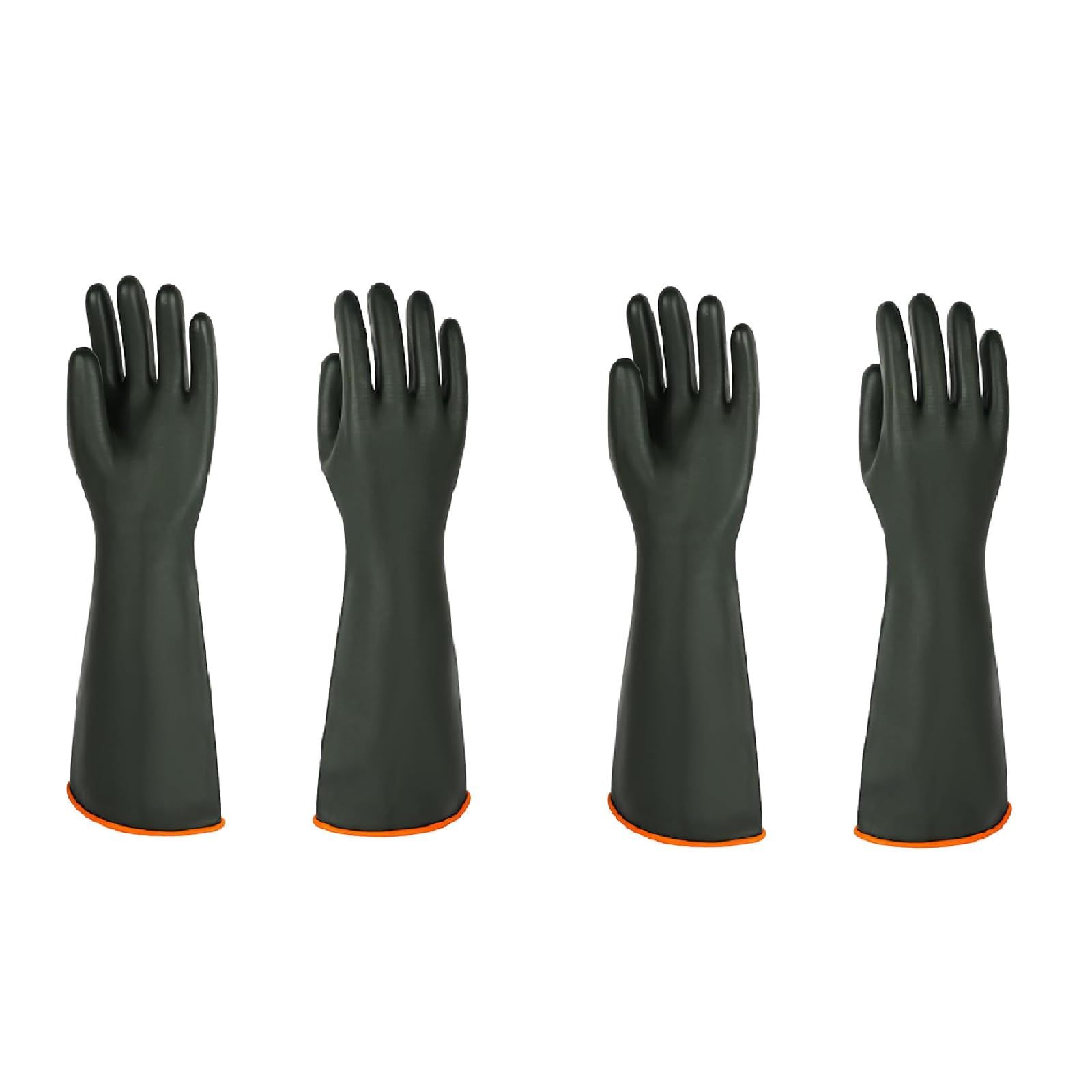 North Tower Guantes de látex resistentes a los químicos, guantes largos reutilizables de goma para lavar platos con protección del antebrazo para hombres, impermeables, equipo de seguridad industrial