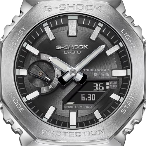 Image of Casio G-Shock GM-B2100SD-1ADR Bluetooth Analog-Digital Black Dial Men Watch Silver Stainless Steel Strap (G1638)