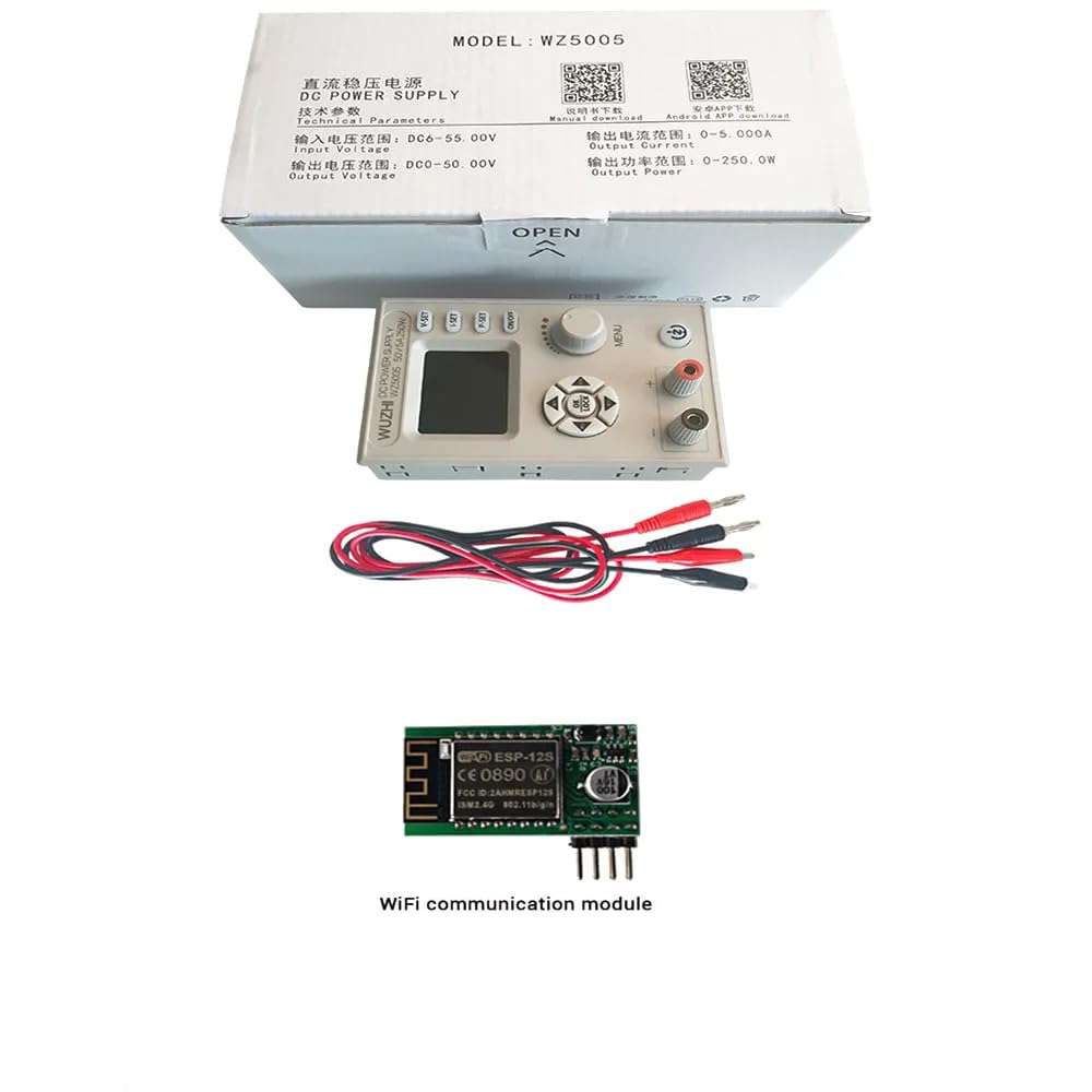 DollaTek Zasilacz pr?du sta?ego z regulacj? wyj?cia DC0-50V 5A 250W zasilacz prze??czaj?cy z 4-cyfrowym wy?wietlaczem LCD do sprz?tu laboratoryjnego i testów elektronicznych
