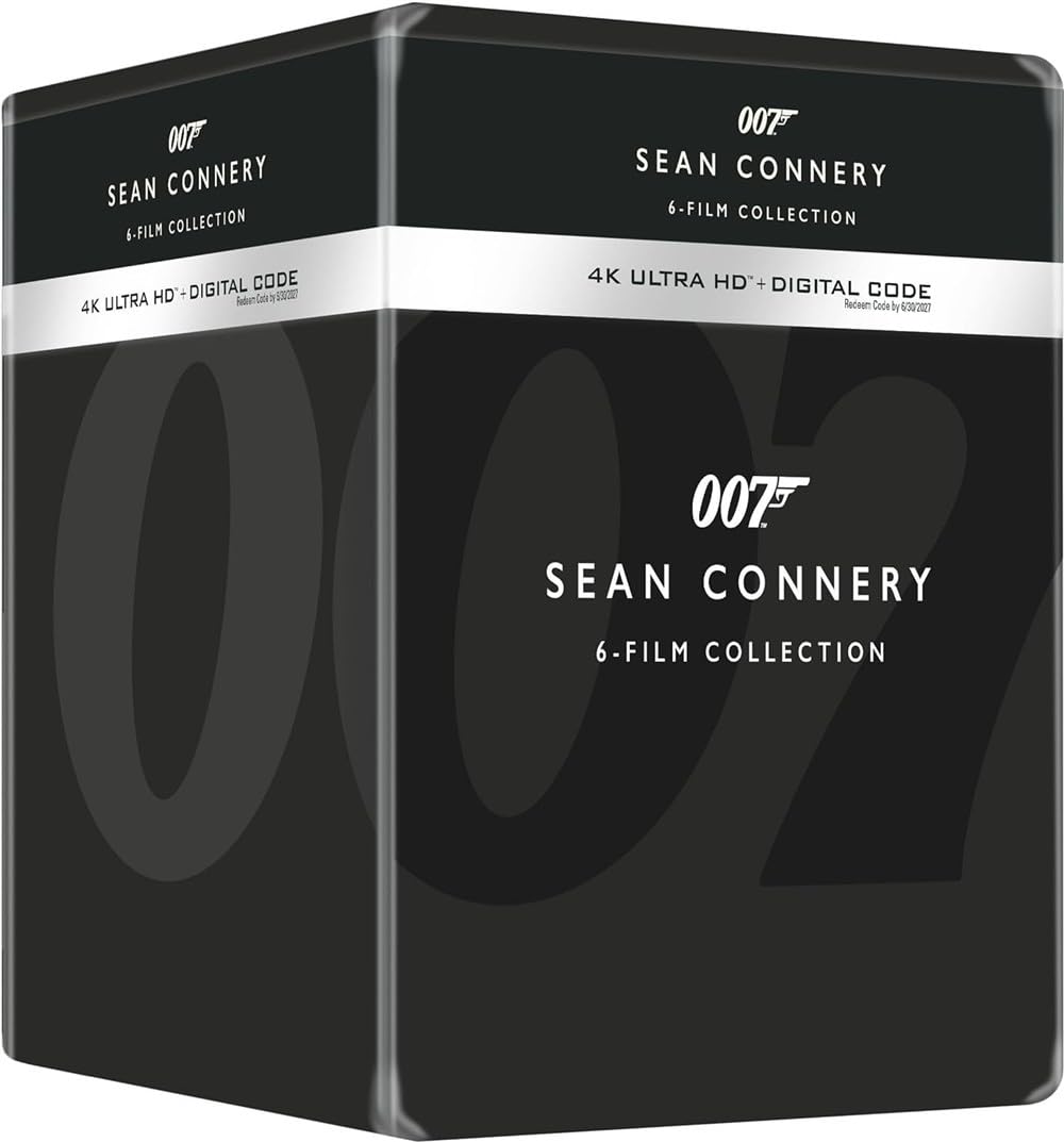 007 JAMES BOND SEAN CONNERY LIBRARY CASE COLLECTION 6 FILM (4K Ultra HD + Blu-ray)