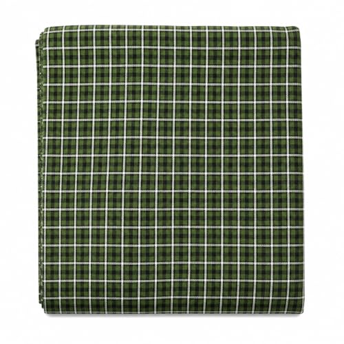 Image of Cotswool Checks Unstitched Shirt Fabric 2.25 Meter, 44 Inch