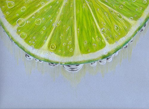 Original Slice of Lime Color Pencil Drawing