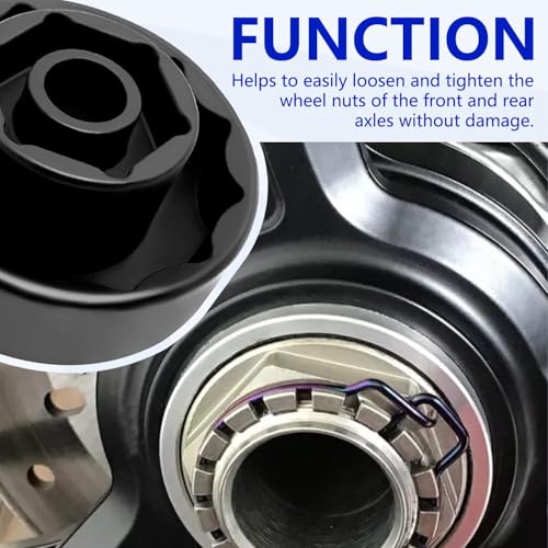 ZKTOOL Radachsmutter-Steckschlüsselwerkzeug, kompatibel mit Ducati 1098 1198 1199 Motorrad ATVs Super Bike Panigale Multistrada Diavel, Radmutter-Steckschlüssel-Werkzeug, 55 mm/30 mm