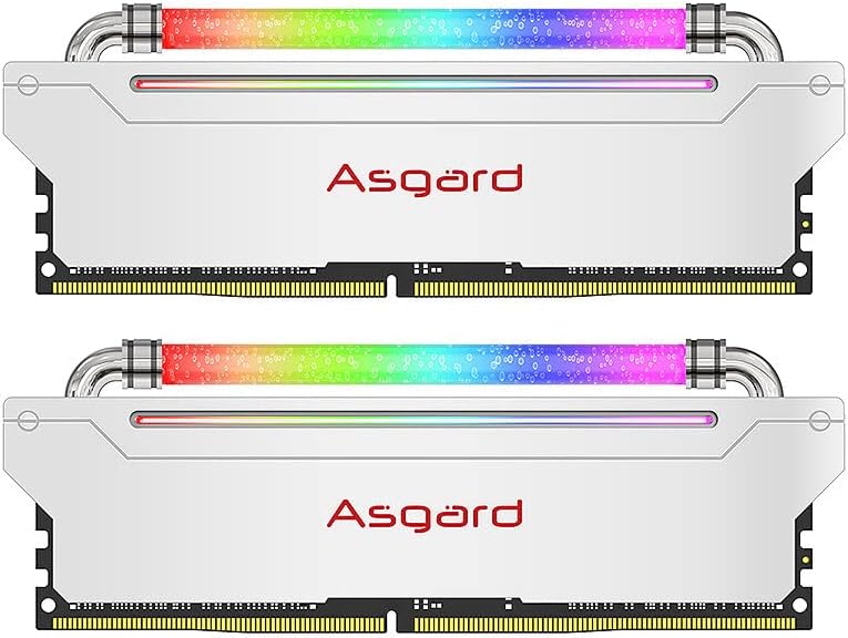FawoonuAsgard DDR4 Desktop Computer Memory RGB RAM 3600MHz High Frequency Support XMP2.0 Auto Overclocking White 16GB(8GB*2)