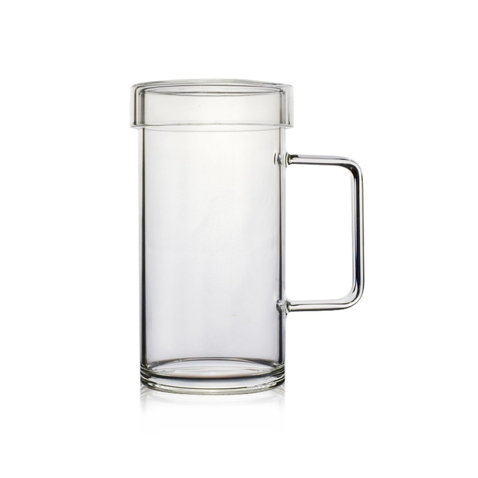 Glasbecher, handgefertigt, hitzebeständig, transparent, 700 ml, Saftbecher, Wasser, Bier, Trinkbecher, Büro, Trinkgeschirr, Wasserbecher (B)