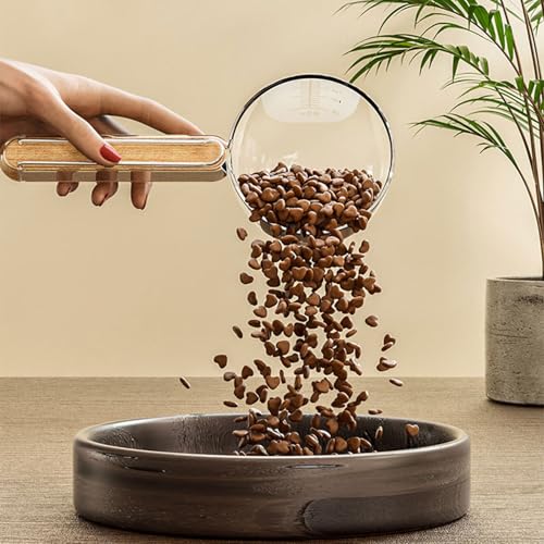 Pet Food Messlöffel-Clip-On-Messbecher für Katzen- und Hundediäten, Multifunktionsversiegelungsgriff, Kibble-Spender-Werkzeug | Lebensmittel Grade Scooper mit Versiegelung Griff für trockene Nassmahlz